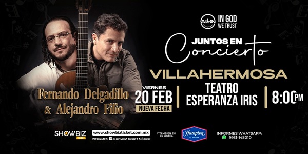 FERNANDO DELGADILLO Y ALEJANDRO FILIO EN CONCIERTO VILLAHERMOSA TAB
