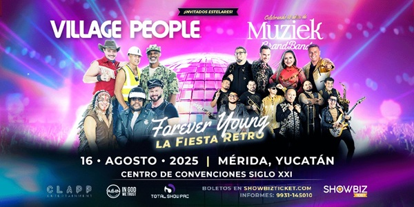 VILLAGE PEOPLE/ MUZIEK GRAND BAND 16 AGOSTO  MERIDA YUC